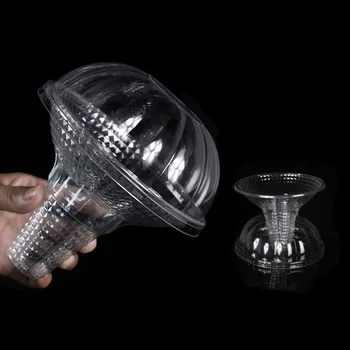 10pcs High quality PET disposable transparent crystal ice cream glass thickening large dessert food snack plastic cup with lid 
10pcs High quality PET disposable transparent crystal ice cream glass thickening large dessert food snack plastic cup with lid