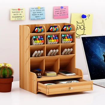 Multi-function Wood 13 Grids Desktop Stationery Stand Holder Rack Cosmetic Brush Storage Box Rack for Pencil Pen Jewelry Display
Multi-function Wood 13 Grids Desktop Stationery Stand Holder Rack Cosmetic Brush Storage Box Rack for Pencil Pen Jewelry Display