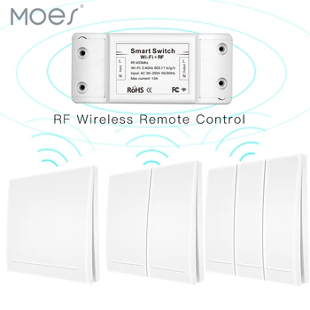 RF433 110V 220V Receiver Smart Home Wifi Wireless Remote Control Smart Switch,Smart Life/Tuya APP,Works with Alexa Google Home
RF433 110V 220V Receiver Smart Home Wifi Wireless Remote Control Smart Switch,Smart Life/Tuya APP,Works with Alexa Google Home