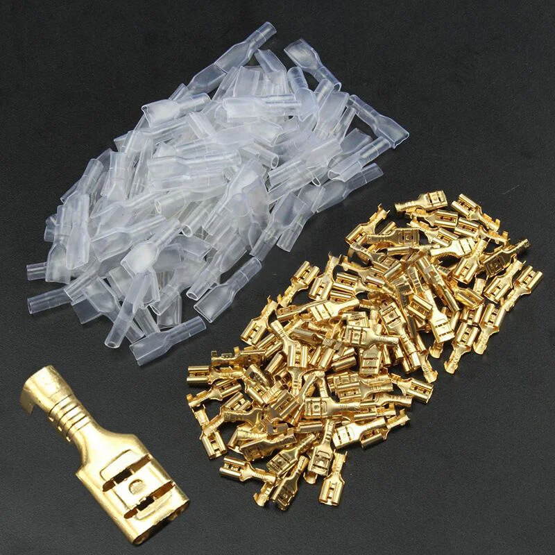 Free Ship 100Pcs of Copper Crimp Terminals with Silicone Case Female Spade Quick Connector Terminal for Arcade Chain Cable Wires
Free Ship 100Pcs of Copper Crimp Terminals with Silicone Case Female Spade Quick Connector Terminal for Arcade Chain Cable Wires