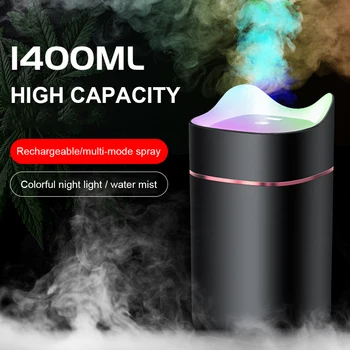 1400ml Ultrasonic Air Humidifier Two Port Strong Spray USB Diffuser with Changing LED Light Fogger Mist Maker for Office
1400ml Ultrasonic Air Humidifier Two Port Strong Spray USB Diffuser with Changing LED Light Fogger Mist Maker for Office