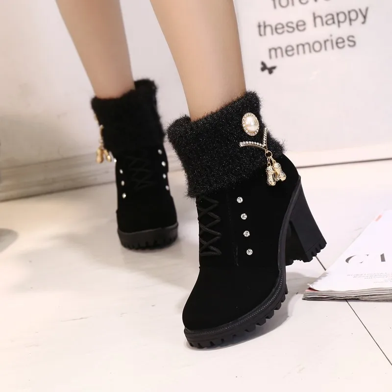 Women Shoes Autumn And Winter New Style WOMEN'S Boots Chunky Heel Yarn Mouth Plus Velvet Warm Female Padded Casual Versatile Mar
Women Shoes Autumn And Winter New Style WOMEN'S Boots Chunky Heel Yarn Mouth Plus Velvet Warm Female Padded Casual Versatile Mar