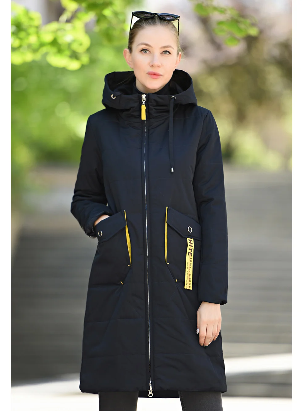 CEPRASK 2020 Spring Autumn Jacket Women Hot Sale Thin Cotton Parka Long Plus Size Hood Fashion Contrast Color Coat NEW Cothes