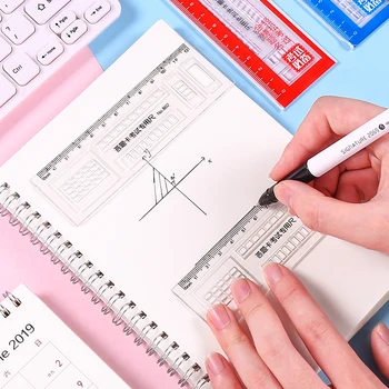 Multi-functional Plastic Straight Ruler Transparent Measuring Tool Painting Rulers Students Card Exam for Examination Stationery
Multi-functional Plastic Straight Ruler Transparent Measuring Tool Painting Rulers Students Card Exam for Examination Stationery