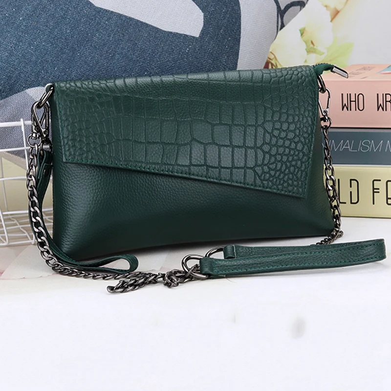 

Green/Blue Alligator Patter Flap Women Small Shoulder Messenger Bag Genuine Cow Leather Lady Girls Crossbody Phone Money Wallets