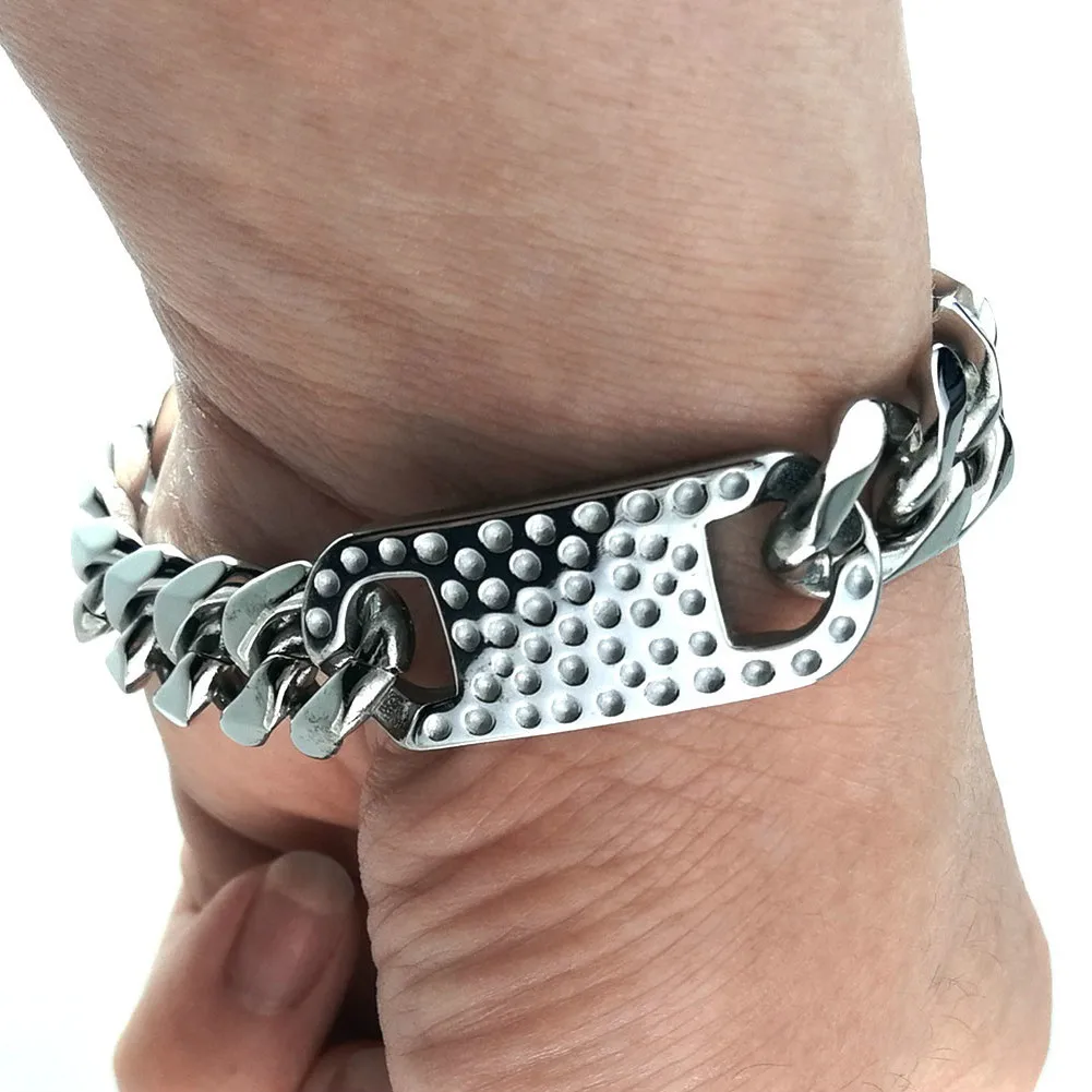 Фото Мужские браслеты из нержавеющей стали для мальчиков Подарочные ювелирные