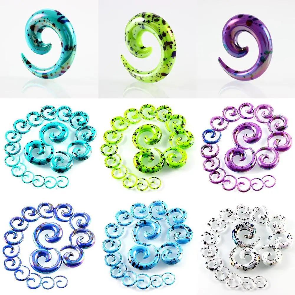 Punk Colorful Snails Ear Tapers Resin Acrylic Spiral Stretching 2-12MM Black Fake Expander Ear Piercing Tunnel Jewelry Gothic
Punk Colorful Snails Ear Tapers Resin Acrylic Spiral Stretching 2-12MM Black Fake Expander Ear Piercing Tunnel Jewelry Gothic