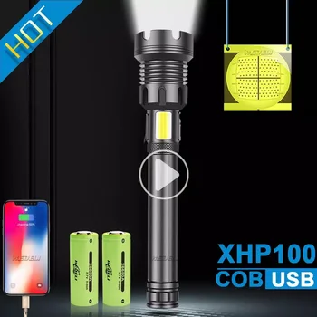 Most powerful XHP100 led flashlight 18650 Rechargeable hand lamp usb tactical LED torch work lamp XHP90 zoom falsh light lantern
Most powerful XHP100 led flashlight 18650 Rechargeable hand lamp usb tactical LED torch work lamp XHP90 zoom falsh light lantern
