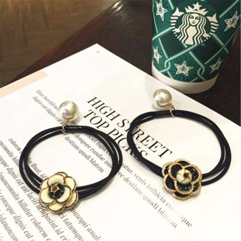Women Elastic Hair Ties Bands Adult Black Camellia Flower Pearl Fashion Head Wear Girl Hair Accessories
Women Elastic Hair Ties Bands Adult Black Camellia Flower Pearl Fashion Head Wear Girl Hair Accessories