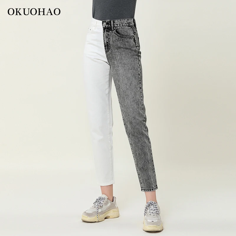 Patchwork Jeans Women's Jeans For Women 2020 High Waist Loose Washed Straight Color Block Denim Pants Fashion Vintage Streetwear
Patchwork Jeans Women's Jeans For Women 2020 High Waist Loose Washed Straight Color Block Denim Pants Fashion Vintage Streetwear