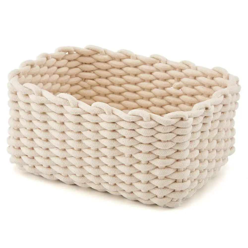 Cotton Rope Hand-woven Basket Bedside Tabletop Snacks Debris Basket Storage Basket Key Cosmetics Coffee Table Storage Basket
Cotton Rope Hand-woven Basket Bedside Tabletop Snacks Debris Basket Storage Basket Key Cosmetics Coffee Table Storage Basket