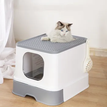 Pets Fully Enclosed Cat Litter Box Large Anti-spatter Drawer Top Into Pet Toilet Deodorization Cat Supplie
Pets Fully Enclosed Cat Litter Box Large Anti-spatter Drawer Top Into Pet Toilet Deodorization Cat Supplie