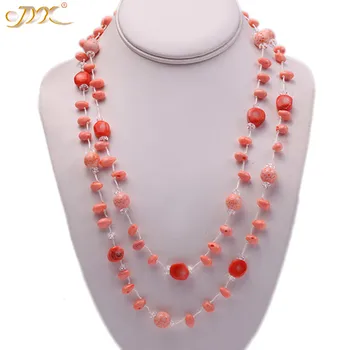 JYX 828 Sale Classic Irregular Coral Necklace bead 6*9mm red pink coral chain 24" elegant style
JYX 828 Sale Classic Irregular Coral Necklace bead 6*9mm red pink coral chain 24" elegant style