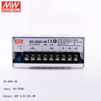 MEAN WELL SD-200C-48 Input 36~72VDC to 48V DC 200W DC-DC Converter Switching Power Supply 48V to 48V 4.2A Converter Transformer
MEAN WELL SD-200C-48 Input 36~72VDC to 48V DC 200W DC-DC Converter Switching Power Supply 48V to 48V 4.2A Converter Transformer