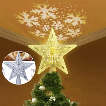 Thrisdar Christmas Tree Topper Lighted Star 3D Sparkling Star Christmas Tree Topper Rotating White Snowflake Projector Lamp
Thrisdar Christmas Tree Topper Lighted Star 3D Sparkling Star Christmas Tree Topper Rotating White Snowflake Projector Lamp