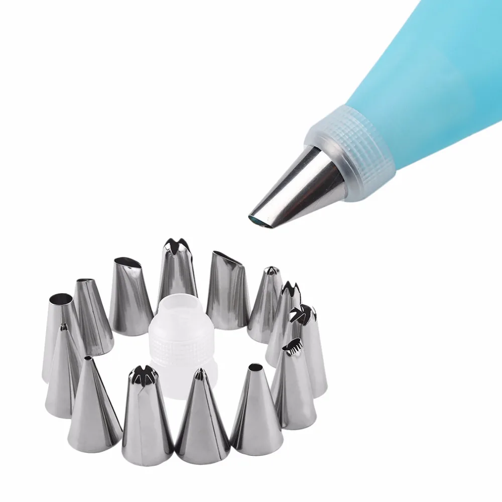 Practical 16Pcs/set DIY 31cm Length Silicone Ice Piping Cream Pastry Bag Cake Decorating Squeeze Cream Cake Baking Tools
Practical 16Pcs/set DIY 31cm Length Silicone Ice Piping Cream Pastry Bag Cake Decorating Squeeze Cream Cake Baking Tools