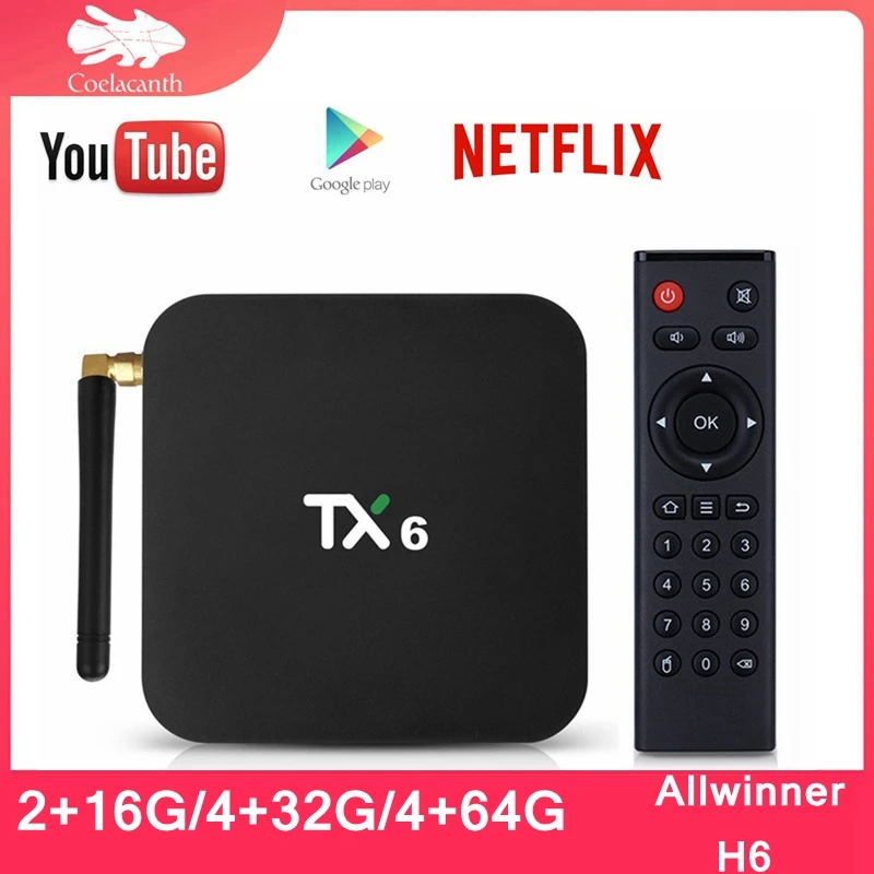 TX6 tv box Android 9.0 Allwinner H6 4GB 64GB 4KHD 5.0G Wifi Quad Core USD3.0 Bluetooth 4.2 Google Play Youtube tv box android
TX6 tv box Android 9.0 Allwinner H6 4GB 64GB 4KHD 5.0G Wifi Quad Core USD3.0 Bluetooth 4.2 Google Play Youtube tv box android