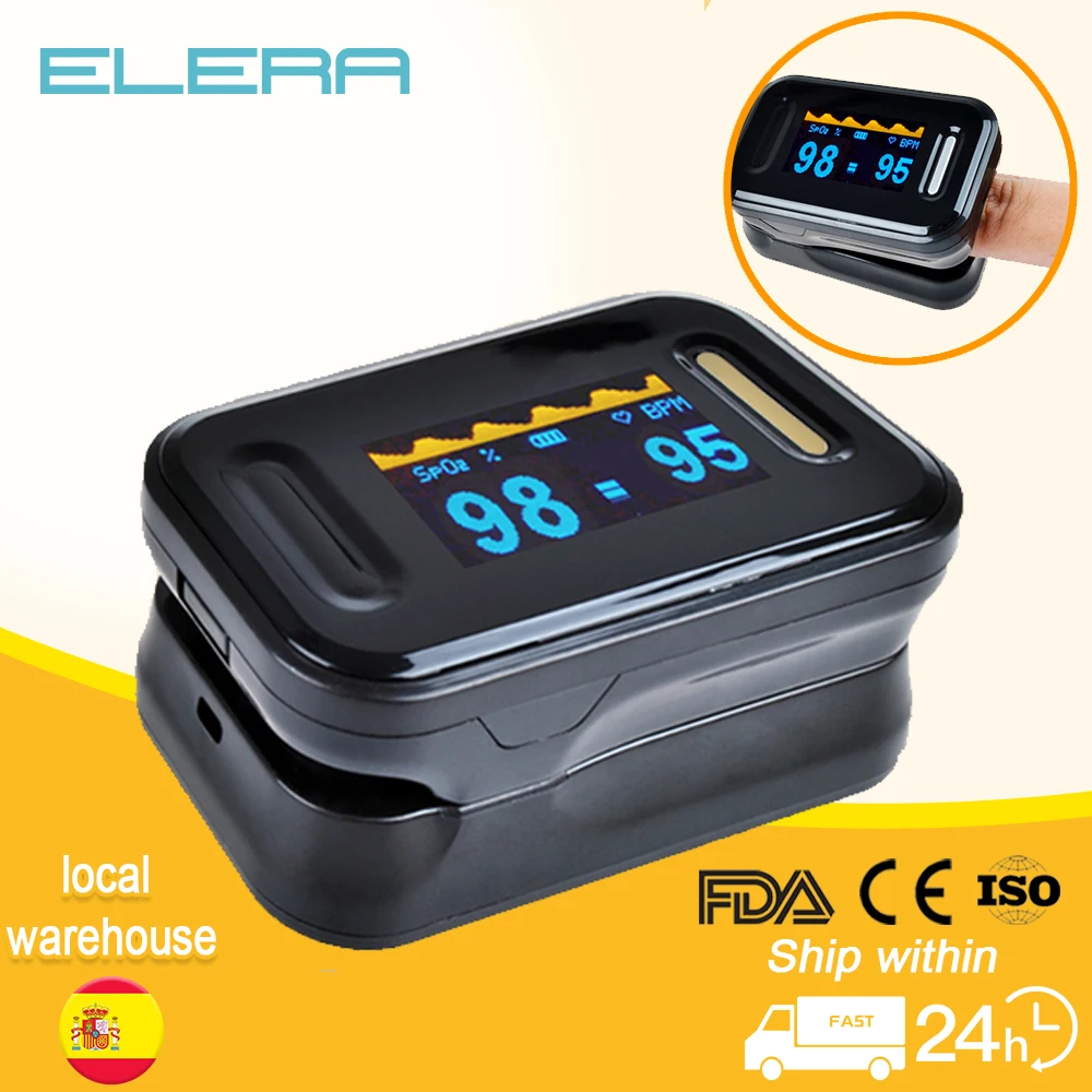 Пальцевой пульсоксиметр ELERA|pulse oximeter|oximetro de dedooximetro pulso |