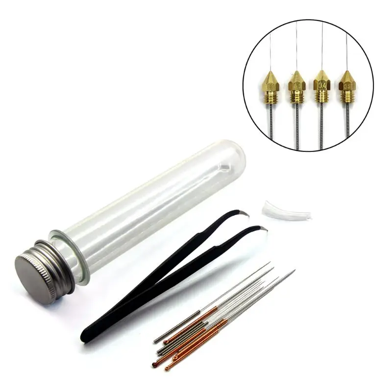 10 pcs 3D Printer Stainless Steel Nozzle cleaner Bendable Drill Bit for Cleaning for V6 j-head Hotend Extrusion Nozzle
10 pcs 3D Printer Stainless Steel Nozzle cleaner Bendable Drill Bit for Cleaning for V6 j-head Hotend Extrusion Nozzle