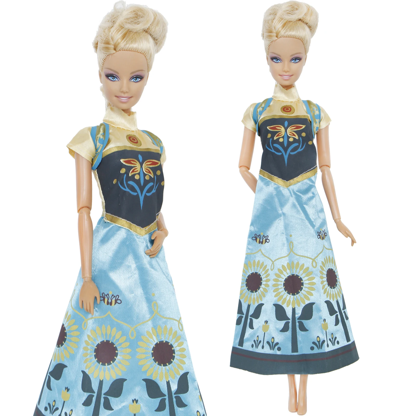 Фото 1 комплект ручной работы Косплей Сказочный наряд куклы аксессуары синее платье с