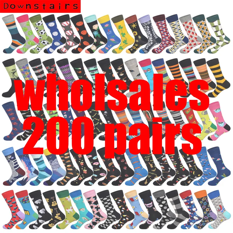 Downstairs 200 Pairs/lot Mix Wholesales Customized Design 600+ Colored Patterns Happy Socks Men PLS Consult Online Service
Downstairs 200 Pairs/lot Mix Wholesales Customized Design 600+ Colored Patterns Happy Socks Men PLS Consult Online Service