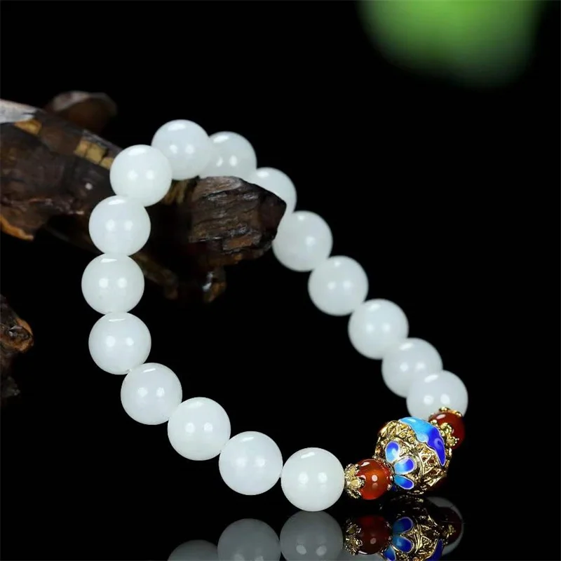 Горячая Распродажа натуральный ручной вырез Baranglet перегородчатый белый нефритовый Круглый 10 мм браслет из бисера модные ювелирные изделия для мужчин женщин подарки на удачу 
Горячая Распродажа натуральный ручной вырез Baranglet перегородчатый белый нефритовый Круглый 10 мм браслет из бисера модные ювелирные изделия для мужчин женщин подарки на удачу