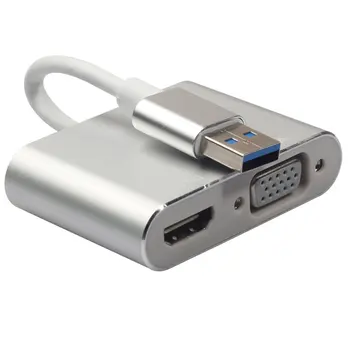 USB 3.0 To VGA / HDMI adapter 2 In 1 Usb 3.1 Type C To Vga/Hdmi Adapter 4K Uhd Male To Female Multi-Display Video Converter
USB 3.0 To VGA / HDMI adapter 2 In 1 Usb 3.1 Type C To Vga/Hdmi Adapter 4K Uhd Male To Female Multi-Display Video Converter