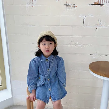 2020 Autumn Children Baby Long Sleeve Cowboy Cotton Casual Fashion Dresses Toddler Girls Denim Solid Color Princess Dress
2020 Autumn Children Baby Long Sleeve Cowboy Cotton Casual Fashion Dresses Toddler Girls Denim Solid Color Princess Dress