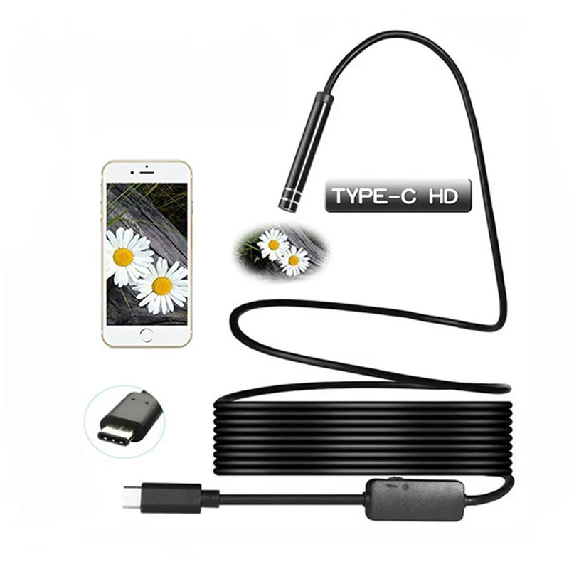 Camera Endoscope Type c 5.5mm Inspection Camera 480P USB Borescope Hard Cable for Car Pipe Repair Android Smartphone PC-2m
Camera Endoscope Type c 5.5mm Inspection Camera 480P USB Borescope Hard Cable for Car Pipe Repair Android Smartphone PC-2m