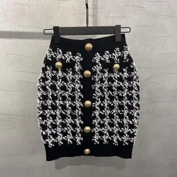 2020 autumn new women plaid knitted skirt female A-line skirt ddxgz3 7.04
2020 autumn new women plaid knitted skirt female A-line skirt ddxgz3 7.04