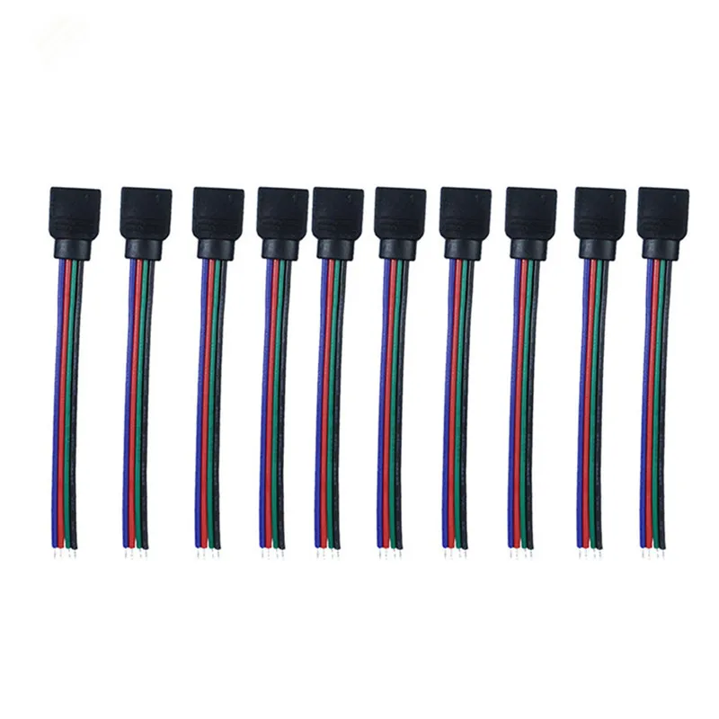 10pcs 4pin LED RGB Strip Light Connector Female plug socket connecting Cable Wire for 5050 RGB Led Strip light
10pcs 4pin LED RGB Strip Light Connector Female plug socket connecting Cable Wire for 5050 RGB Led Strip light