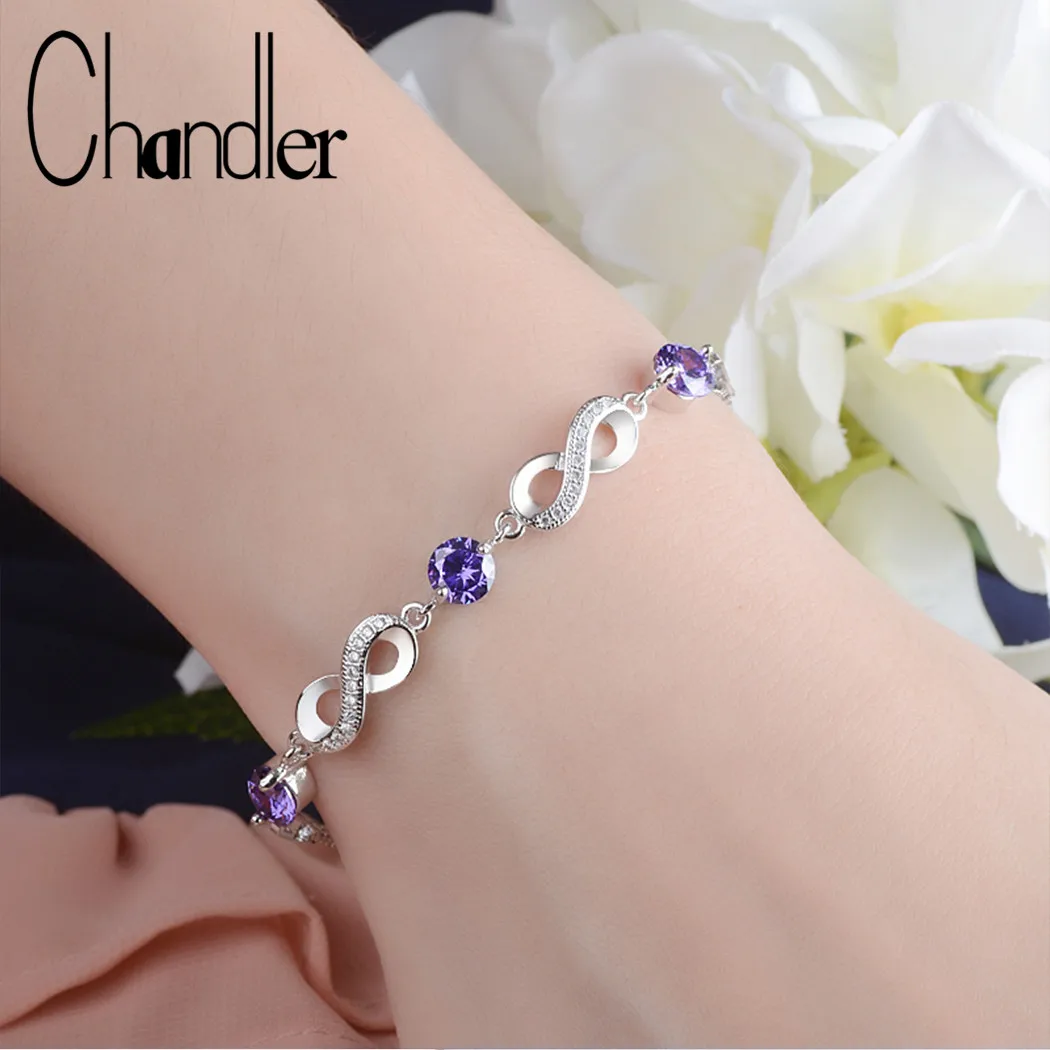 Chandler Color Rhinestone Bracelet For Girl Double Chain Pulsera Love Bridesmaid Proposal My | Украшения и аксессуары