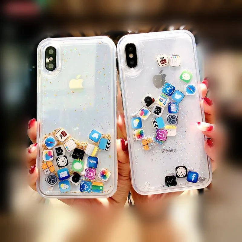 Liquid Glitter Quicksand Ios App Icon Case for IPhone X XS Max Xr 6 6s 7 8 Plus Case Silicone Soft Tpu Floating Water Back Cover
Liquid Glitter Quicksand Ios App Icon Case for IPhone X XS Max Xr 6 6s 7 8 Plus Case Silicone Soft Tpu Floating Water Back Cover