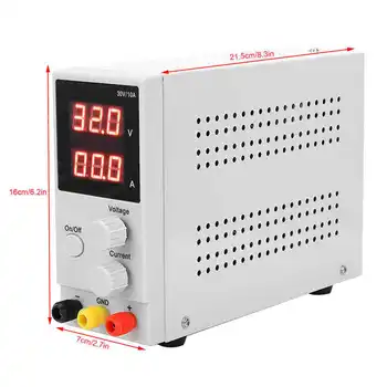 0-30V 0-10A Variable Regulated Power Supply Output Adjustable Digital Switch DC Power Supply with 3LED Display 100-240V EU Plug
0-30V 0-10A Variable Regulated Power Supply Output Adjustable Digital Switch DC Power Supply with 3LED Display 100-240V EU Plug
