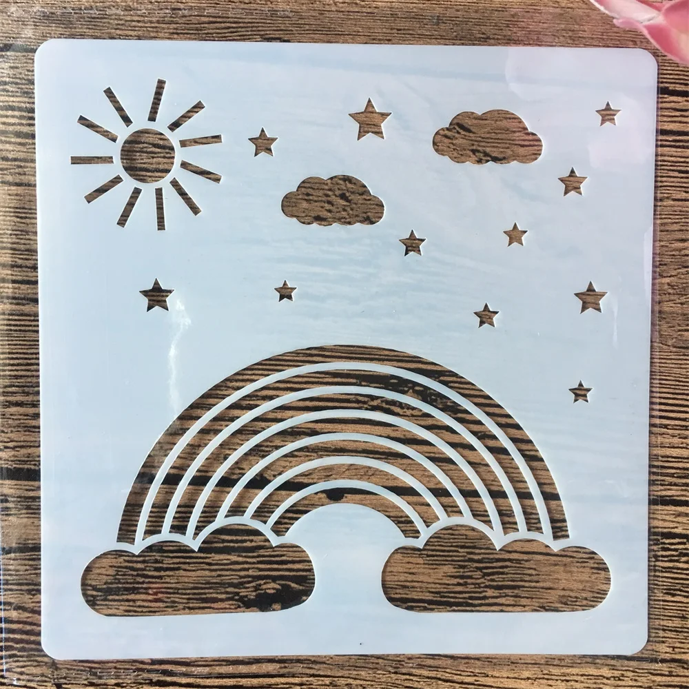 13cm Sun Cloud Rainbow DIY Layering Stencils Wall Painting Scrapbook Coloring Embossing Album Decorative Card Template
13cm Sun Cloud Rainbow DIY Layering Stencils Wall Painting Scrapbook Coloring Embossing Album Decorative Card Template