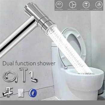 Bathroom Personal Hand-Held Shower Nozzle Flusher Set Toilet Bidet Spray Cleaner Bathroom accessory Home improvement #4A15
Bathroom Personal Hand-Held Shower Nozzle Flusher Set Toilet Bidet Spray Cleaner Bathroom accessory Home improvement #4A15