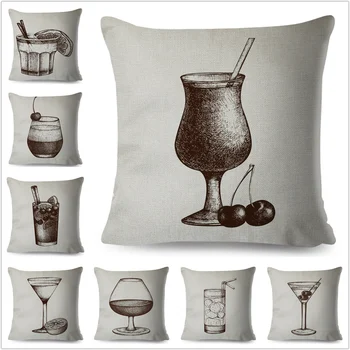 Simple Cocktail Glass Cushion Cover Geometric Pillow Covers for Sofa Car Home Decor Pillows Covers Linen 45x45cm Pillowcase
Simple Cocktail Glass Cushion Cover Geometric Pillow Covers for Sofa Car Home Decor Pillows Covers Linen 45x45cm Pillowcase