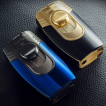 LUBINSKI Windproof Big Firepower Lighters Refillable 4 Torch Jet Blue Flame Cigar Lighter for BBQ With Punch COHIBA
LUBINSKI Windproof Big Firepower Lighters Refillable 4 Torch Jet Blue Flame Cigar Lighter for BBQ With Punch COHIBA