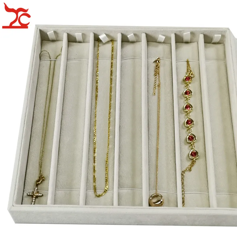 New Removable 7 Grids Jewelry Display Tray Gray Velvet Pendant Necklace Bracelet Organizer Holder Anklet Storage Box 23*23*3.5cm
New Removable 7 Grids Jewelry Display Tray Gray Velvet Pendant Necklace Bracelet Organizer Holder Anklet Storage Box 23*23*3.5cm