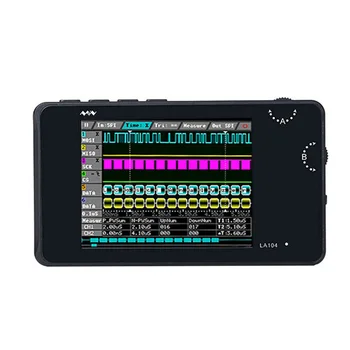 LA104 Oscilloscope Black Large Screen Logic Analyzer 4 Channels Sampling Rate Electric Portable Aluminum Digital Display USB
LA104 Oscilloscope Black Large Screen Logic Analyzer 4 Channels Sampling Rate Electric Portable Aluminum Digital Display USB