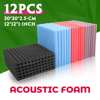 12PCS 300x300x25mm Acoustic Foam Sound Insulation Panels for KTV Bar Soundproofing Studio Wedges Sound Proofing Multiple Color
12PCS 300x300x25mm Acoustic Foam Sound Insulation Panels for KTV Bar Soundproofing Studio Wedges Sound Proofing Multiple Color