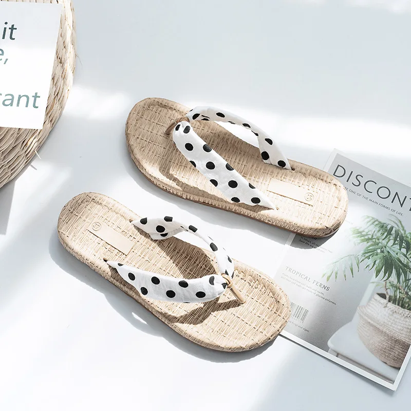 2019 Summer New Style Outer Wear Korean-style Flip-flops Flat Polka Dot Straw Leisure Slippers Versatile Explosion Comfortable K
2019 Summer New Style Outer Wear Korean-style Flip-flops Flat Polka Dot Straw Leisure Slippers Versatile Explosion Comfortable K