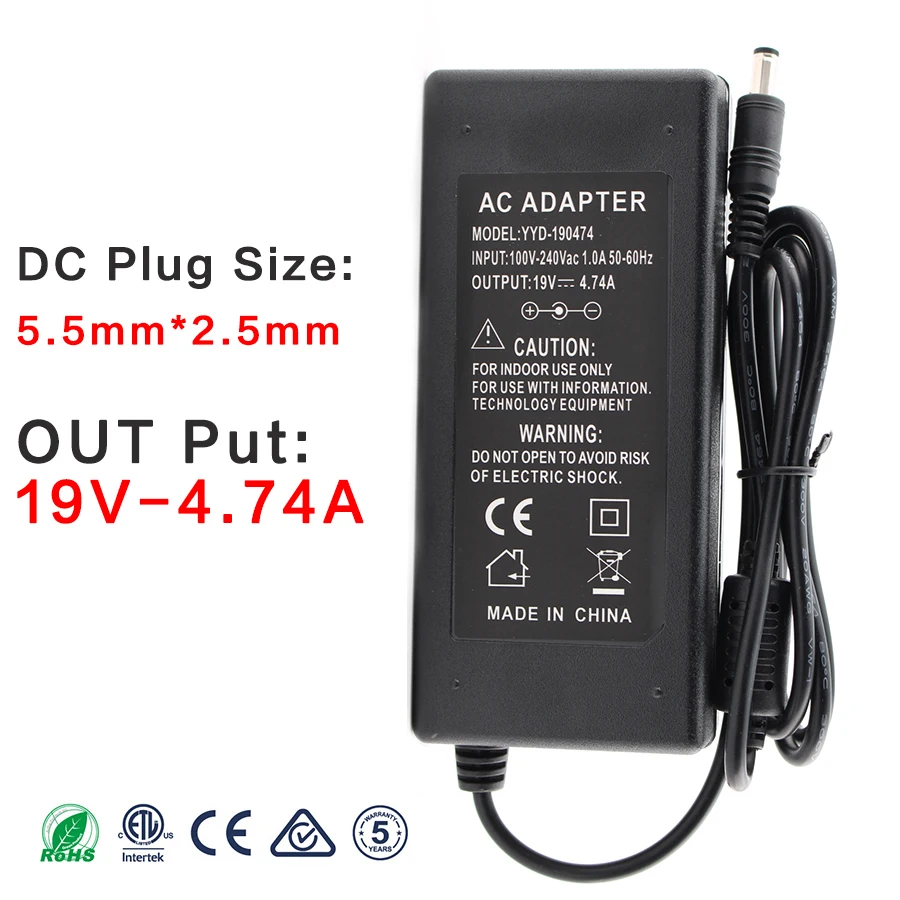 19V 4.74A AC Power Adapter Supply Laptop Notebook 19 V Volt Power Adapter 19V 4.74A Charger For Asus K53B K53BY K53E K53F Laptop
19V 4.74A AC Power Adapter Supply Laptop Notebook 19 V Volt Power Adapter 19V 4.74A Charger For Asus K53B K53BY K53E K53F Laptop