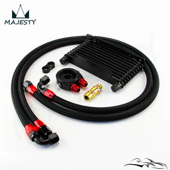Universal 10 Row AN10 Oil Cooler 260x133x32mm + Filter Adapter Hose End Kit Black
Universal 10 Row AN10 Oil Cooler 260x133x32mm + Filter Adapter Hose End Kit Black