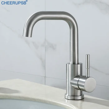 Sink Tap Stainless Steel Bathroom Basin Faucet Hot Cold Water Foam Nozzle Crane Deck Mount Brushed Nickel Faucets Single Handle
Sink Tap Stainless Steel Bathroom Basin Faucet Hot Cold Water Foam Nozzle Crane Deck Mount Brushed Nickel Faucets Single Handle