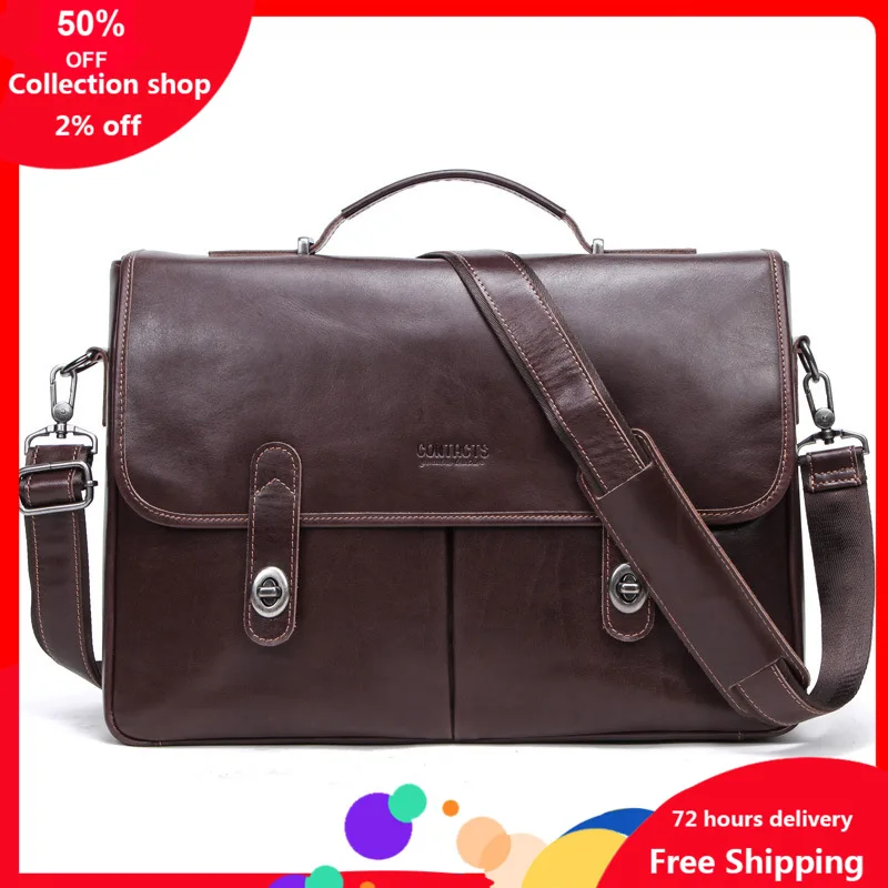 15.4 Inch Computer Genuine messenger office bags for men Leather Business Affairs Briefcase More Function Cowhide Male Package
15.4 Inch Computer Genuine messenger office bags for men Leather Business Affairs Briefcase More Function Cowhide Male Package