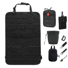 Molle assento capa organizador multi-função saco de assento de carro mochila bolsos de caça ao ar livre tático acessórios bolsa de armazenamento(China)
