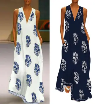 Women Sleeveless Bohemia Long Maxi Dress Summer Beach Party Sundress Plus 40JC
Women Sleeveless Bohemia Long Maxi Dress Summer Beach Party Sundress Plus 40JC