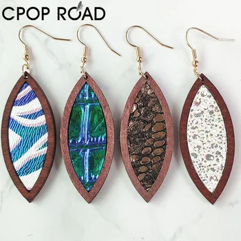 Horse Eye Wood Genuine Cowhide Leather Earrings for Women Glitter Snake Skin Elegant Dangle Earrings Fashion Jewelry Accessories
Horse Eye Wood Genuine Cowhide Leather Earrings for Women Glitter Snake Skin Elegant Dangle Earrings Fashion Jewelry Accessories
