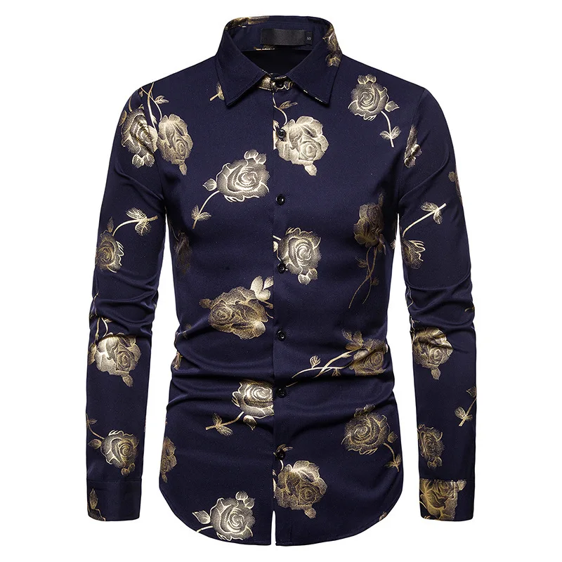 Shirt Men, Men's Shirts In The Night Club of 2019, Lapel Rose Stamped Long Sleeve Shirts, Men's Shirts. Dress Shirts Men
Shirt Men, Men's Shirts In The Night Club of 2019, Lapel Rose Stamped Long Sleeve Shirts, Men's Shirts. Dress Shirts Men